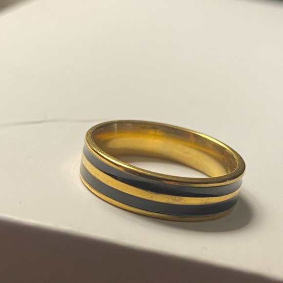 3/25 Stainless Steel Band Ring wedding black - Picture 9 of 16